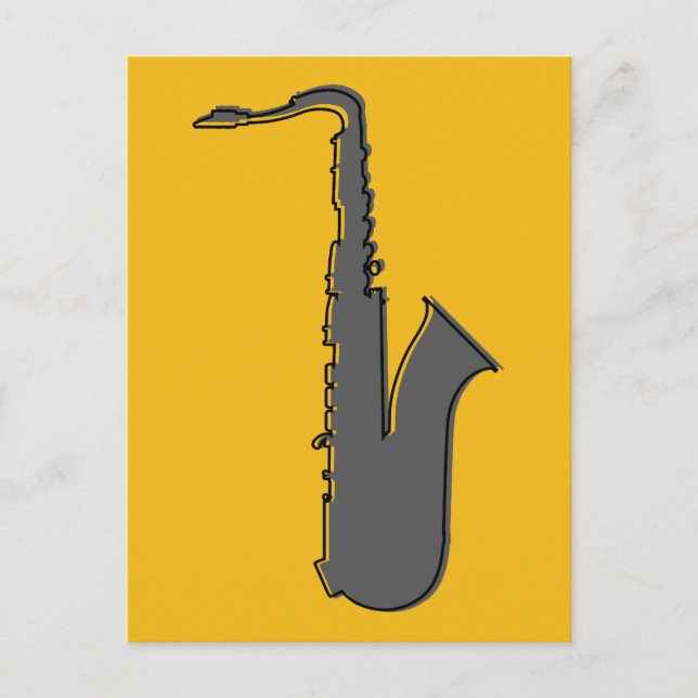cartão postal oddRex saxofone (Frente)