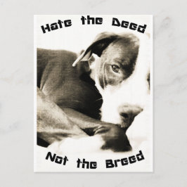 Cartão Postal Odeio a escritura e não o pitbull da raça
