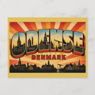 Cartão Postal Odense Dinamarca Literário
