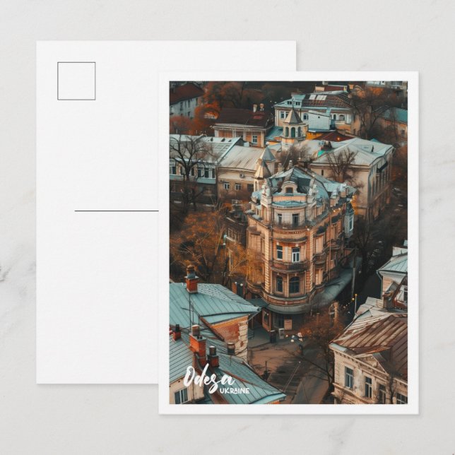 Cartão Postal Odesa Ucrânia Art viagem famoso local (Frente/Verso)