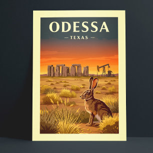 Cartão Postal Odessa Texas Vintage