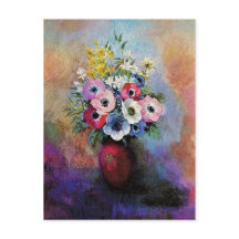 Odilon Redon Anemones - Simbolismo de Arte Bela
