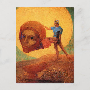 Cartão Postal Odilon Redon - Figura, pintura famosa,