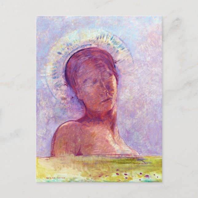 Cartão Postal Odilon Redon, olhos fechados 1889 (Frente)