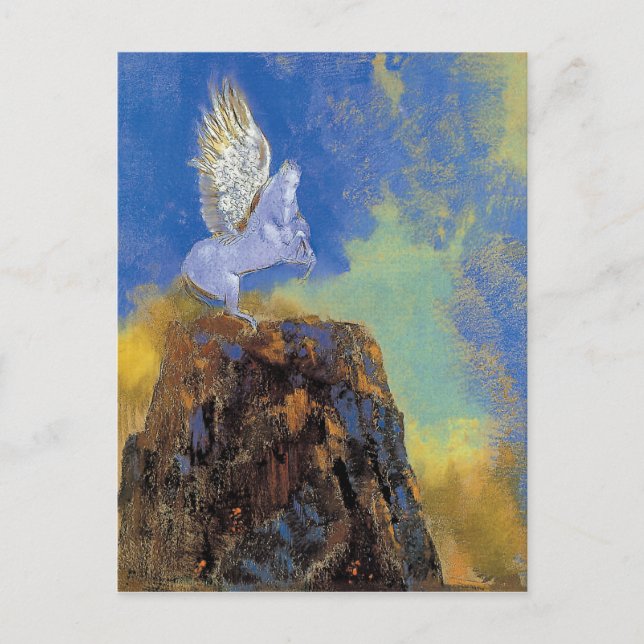 Cartão Postal Odilon Redon Pégaso - Simbolismo da Mitologia Greg (Frente)