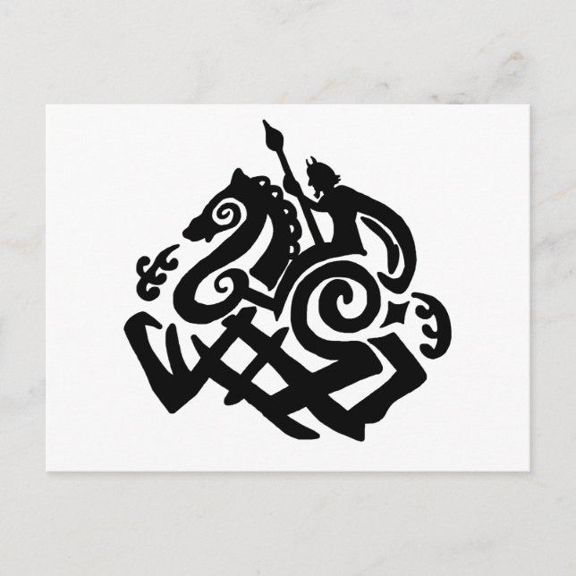 Cartão Postal Odin e Sleipnir (Frente)