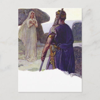 Cartão Postal Odin em frente a Völva