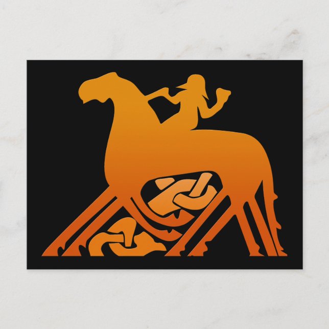 Cartão Postal Odin inventa a mitologia viking do sono (Frente)