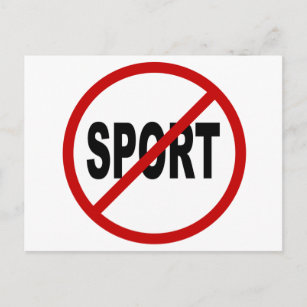 Cartão Postal Odio Esporte/Sem Sinal de Esporte Permitido