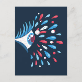 Cartão Postal Odondidade Estranha do Olho Psicodélico