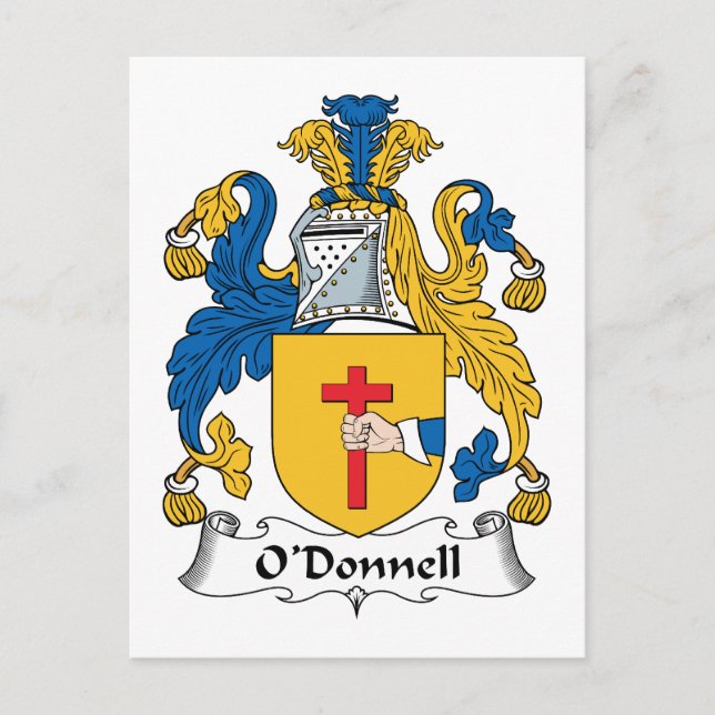 Cartão Postal O'Donnell Family Crest (Frente)