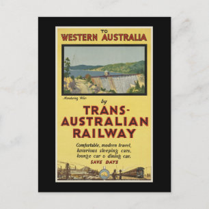 Cartão Postal Oeste da Austrália por Trans-australiano