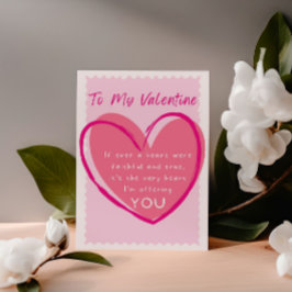 Cartão Postal Oferta De Amor Verdadeiro Com Dia de os namorados 