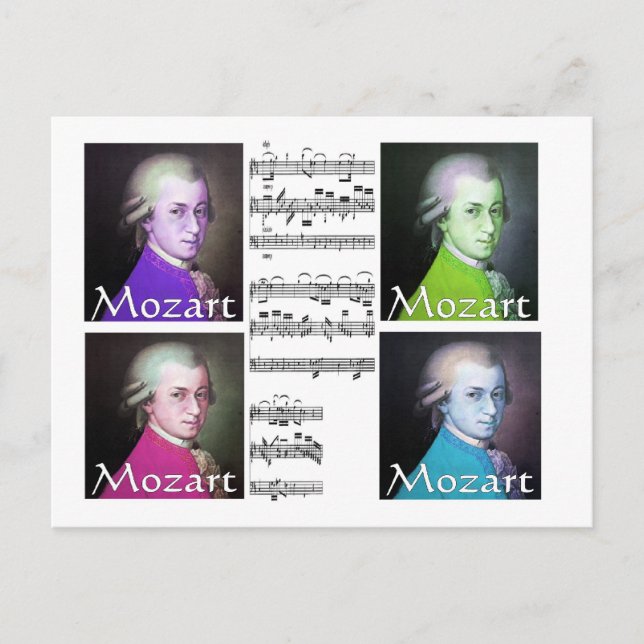 Cartão Postal Ofertas de Amantes de Mozart (Frente)