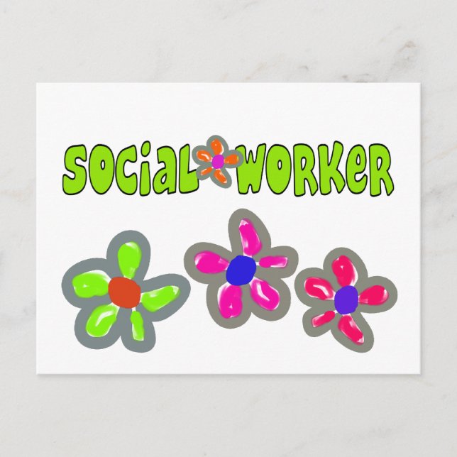 Cartão Postal Ofertas de Empregado Social (Frente)