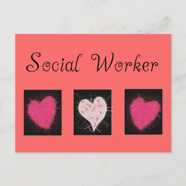 Cartão Postal Ofertas de Empregado Social (Frente)