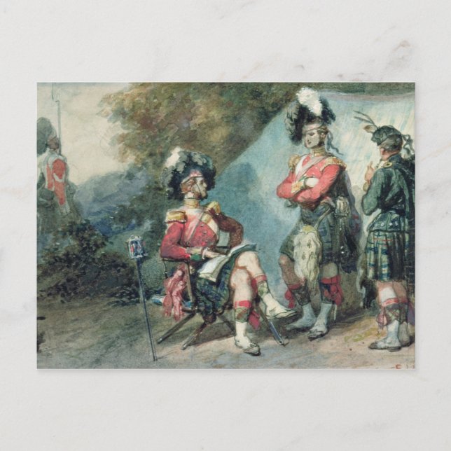 Cartão Postal Oficiais do 79º Highlanders (Frente)