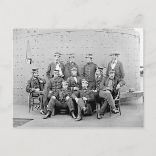 Cartão Postal Oficiais no USS Monitor, 1862