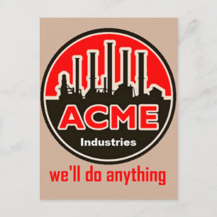 cartão postal oficial da acme industries