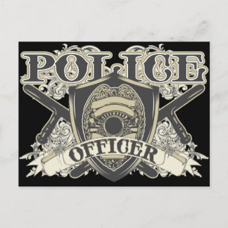 Cartão Postal Oficial da Polícia de Vintage