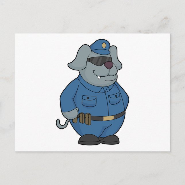 Cartão Postal Oficial de Polícia Canina Polícia (Frente)