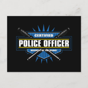 Cartão Postal Oficial de Polícia Certificado