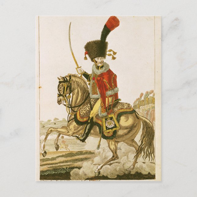 Cartão Postal Oficial dos Hussars da guarda imperial (Frente)