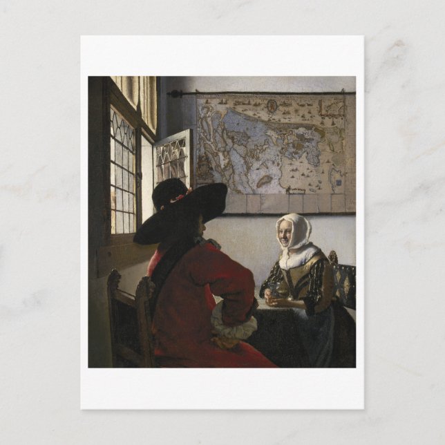 Cartão Postal Oficial e Garota Rindo de Johannes Vermeer (Frente)