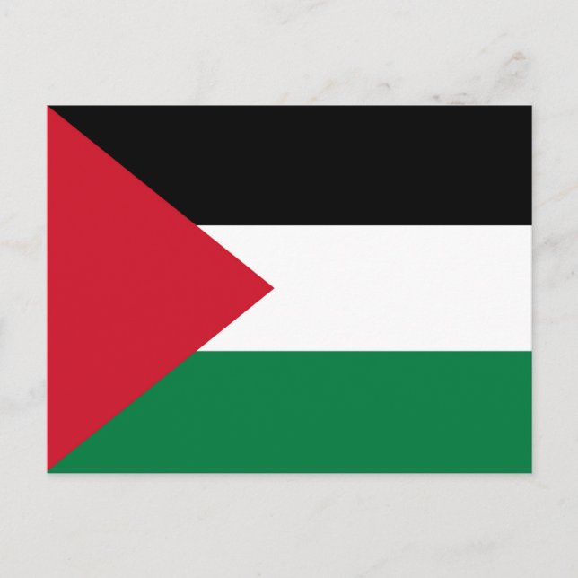Cartão Postal oficialmente pavilhão do Estado da Palestina (Frente)