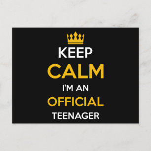Cartão Postal Oficialmente Um Presente Adolescente