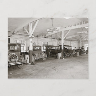 Cartão Postal Oficina de reparos de concessionária de automóveis
