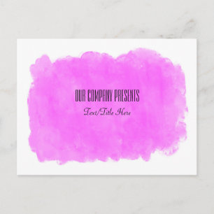 Cartão Postal Oficina Evento de Beleza Rosa Maquiagem Glam Moder