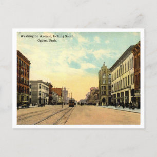 Cartão Postal Ogden UT Washington Rua View 1916