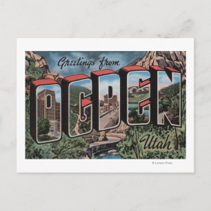Cartão Postal Ogden, UtahCenas de Letras MaiúsculasOgden, UT