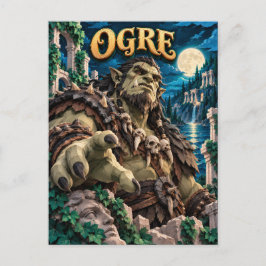 Cartão Postal Ogre, Monstro de Papel Recortado