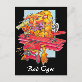 Cartão postal - Ogro incorreto - fundo preto