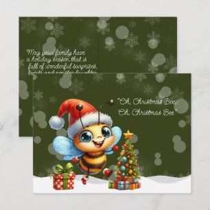 Cartão Postal "Oh, Abelha de Natal, Oh, Abelha de Natal"