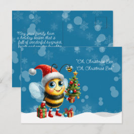 Cartão Postal "Oh, BEE de Natal, Oh, BEE de Natal"