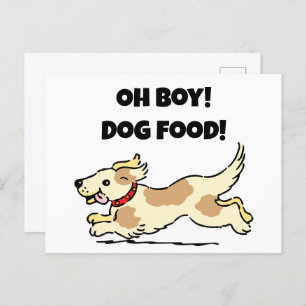 Cartão Postal Oh Boy Dog Comida Engraçada Fome Cartografia De Ca