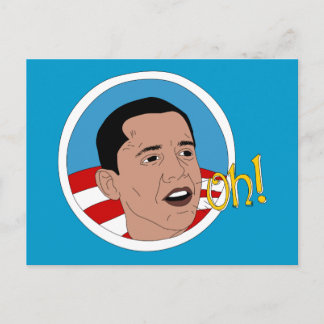 Cartão Postal Oh! Cartão-postal Obama Doodle Art