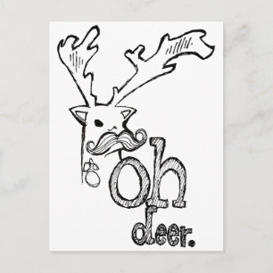 Cartão Postal Oh Deer