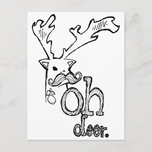 Cartão Postal Oh Deer (Frente)