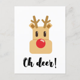 Cartão Postal Oh estação de Natal de Deer