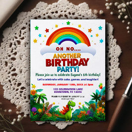 Cartão Postal Oh No! Another Dinosaur Themed Birthday Party 