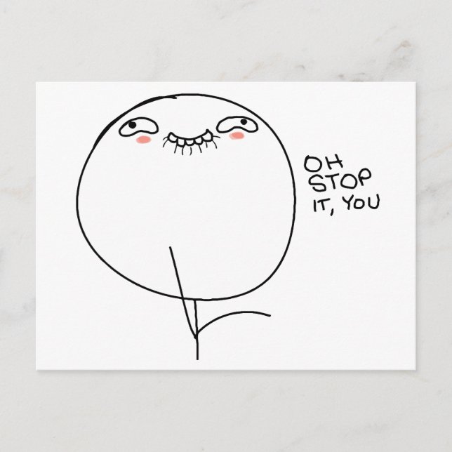 Cartão Postal Oh Pare Com Isso, Seu Cartão-Postal (Frente)