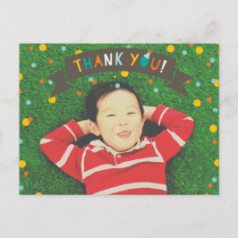 Cartão Postal Oh Que Diversão De Aniversário Do Confetti Obrigad