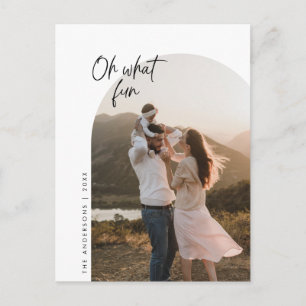 Cartão Postal Oh, Que Divertido, Foto Familiar, Saudação de Arch