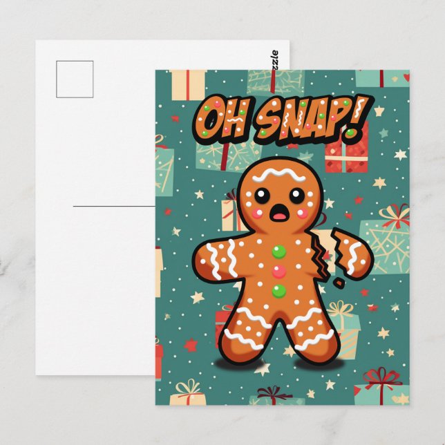 Cartão Postal Oh, Snap! Homem de Gengibre (Frente/Verso)