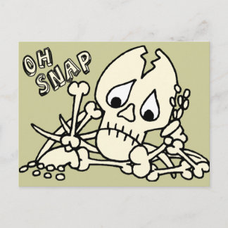 Cartão Postal Oh Snap Skeleton