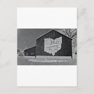 Cartão Postal Ohio Barn No Inverno